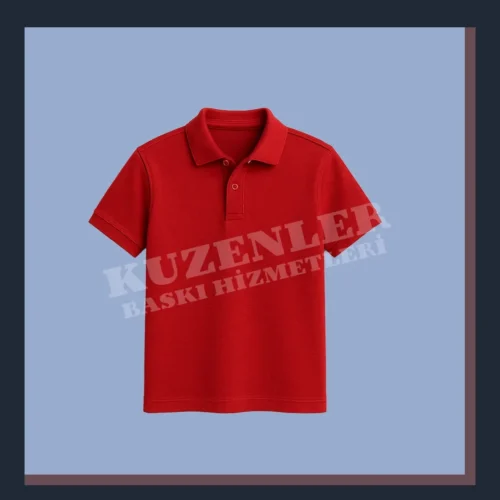Kırmızı T-shirt Polo Yaka
