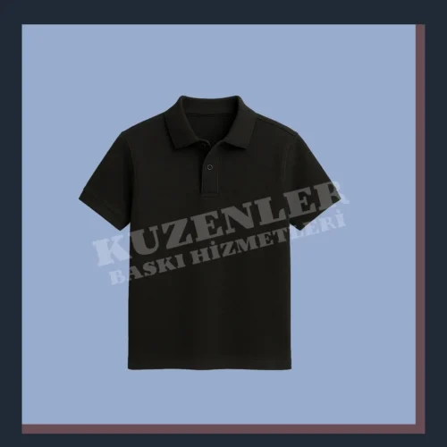 Siyah T-shirt Polo Yaka