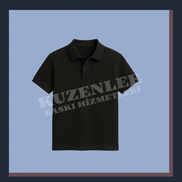 Siyah T-shirt Polo Yaka
